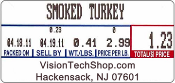 LST8000 Printing Scale Label, 58 x 30 mm, Non-UPC, 1,000 Per Roll, 12 Rolls/Box